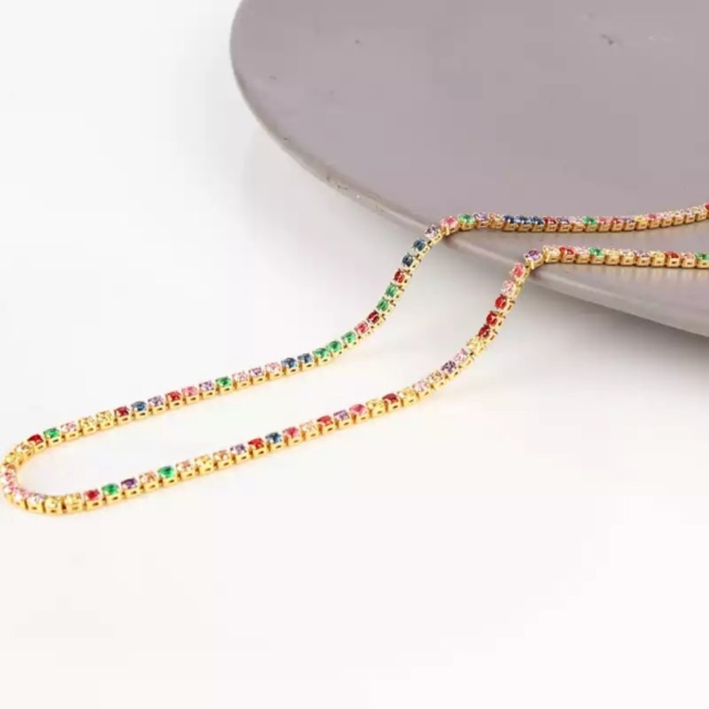Gold Rainbow Necklace for Women